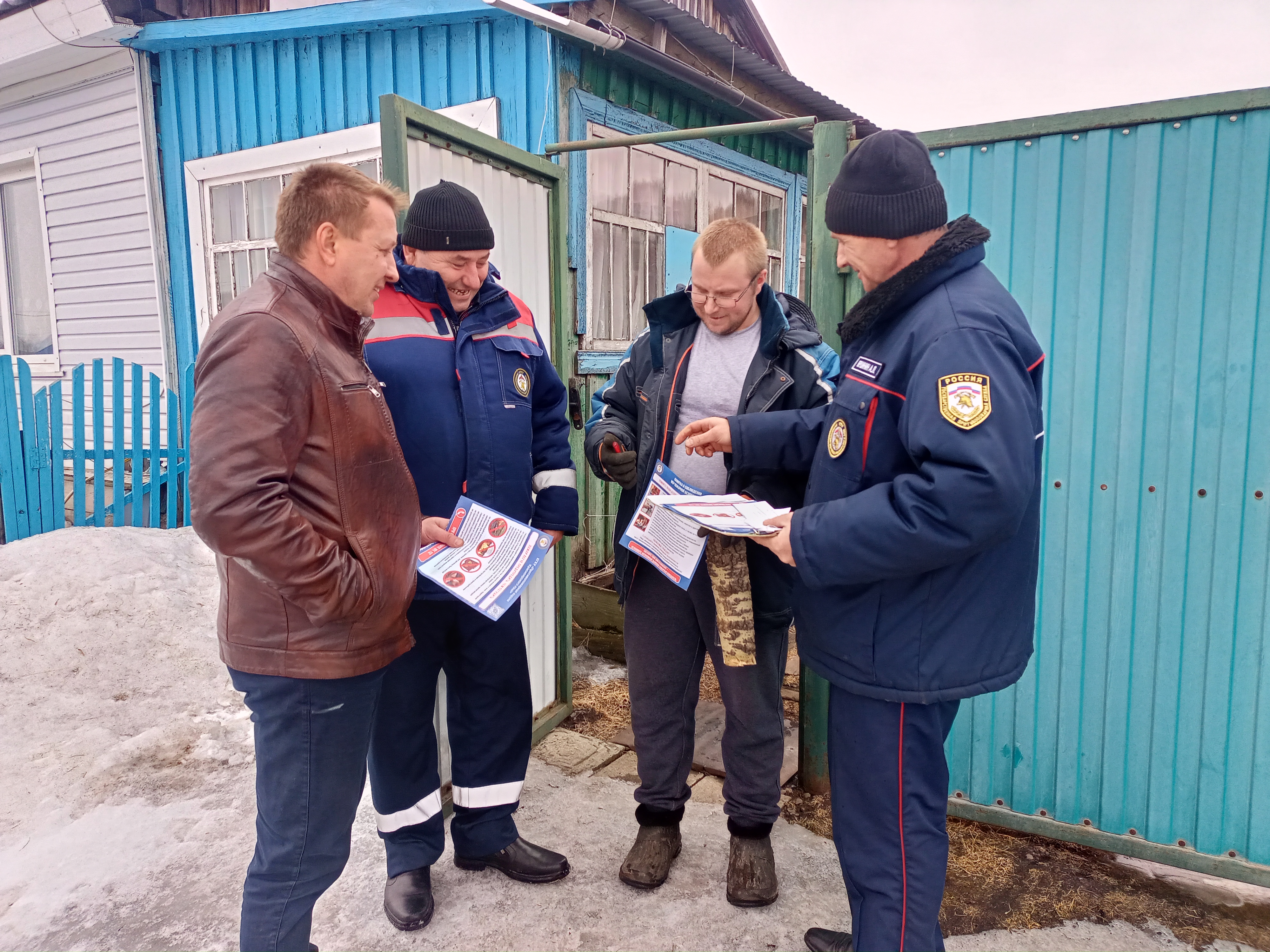 Подворовые обходы пожарных.