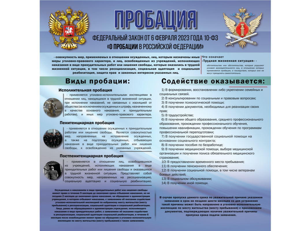 Реализация ФЗ «О пробации в РФ» в Рыбинском МФ ФКУ УИИ ГУФСИН России по Красноярскому краю.