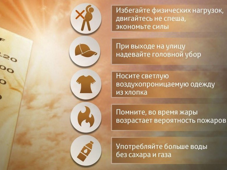 Правила поведения при жаркой погоде.